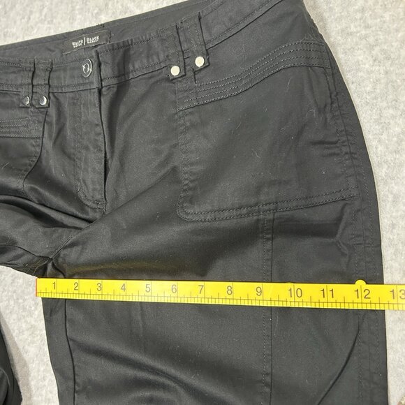 WHITE HOUSE BLACK MARKET Pants Womens 10 Black Cargo Adjustable Utility Stretch - Picture 9 of 10